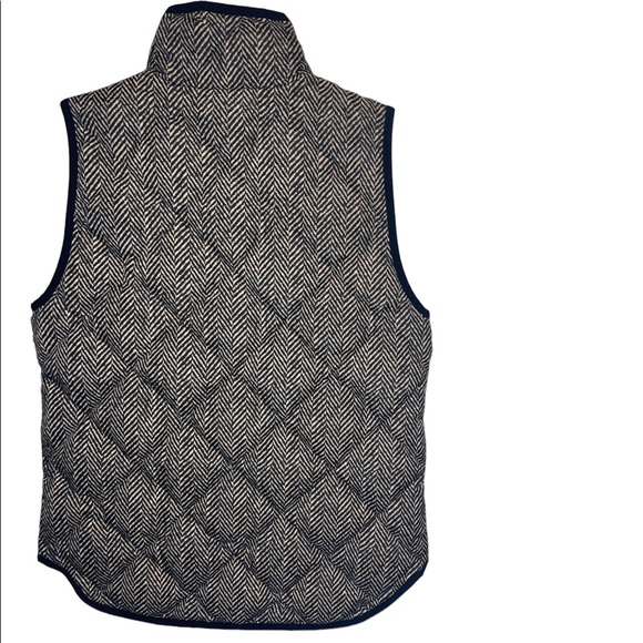 J. Crew Black and White Herringbone Vest - Picture 2 of 9